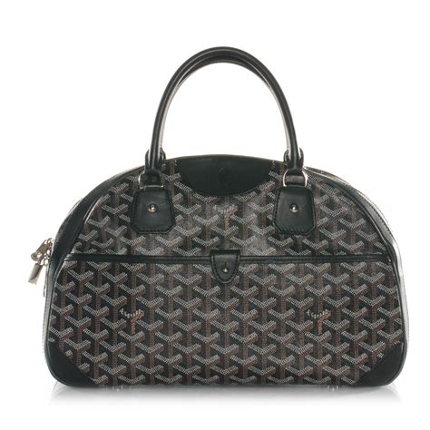 goyard jeanne mm|GOYARD Goyardine Saint Jeanne MM Bowler Black.